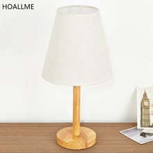 Фарбический абажур спальня теплая Настольная лампа с деревянным основанием фойе, гостиная лампа для прикроватной тумбочки декоративное крепление