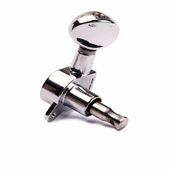 

Totally enclosed type 6PCS Sealed Machine Heads Electric Guitar String Tuning Pegs Keys Tuners 3L3R Chrome -Small Button