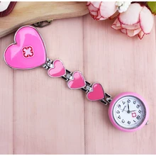 Зажим медсестры доктор кулон Карманный кварц красная брошь в виде креста медсестры часы Fob Висячие медицинские Relogio