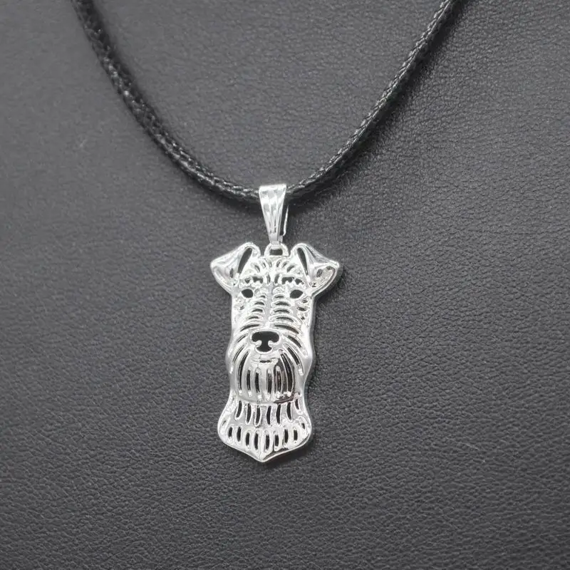 Catena Di Corda Gioielli Per Cani Collane Con Ciondolo Per Cani In Metallo Collane Per Amanti Airedale Terrier