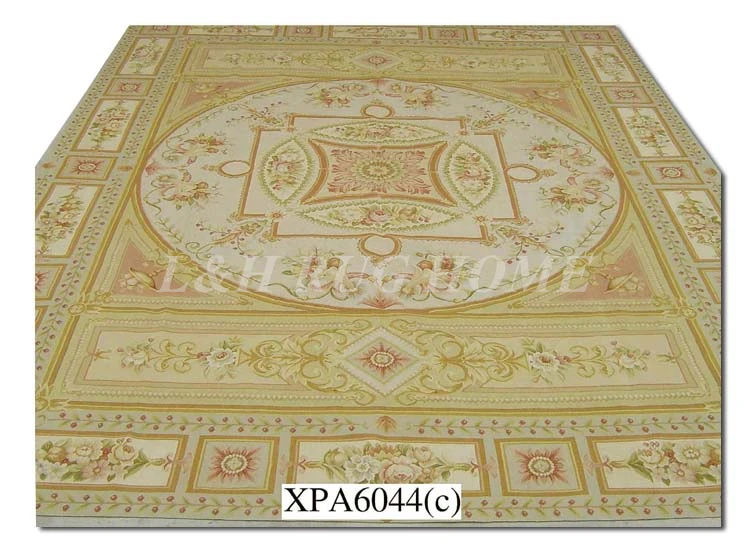 

Free shipping 12.1'X14.8' French aubusson carpets European Style abusson hand weave carpets for home deocation