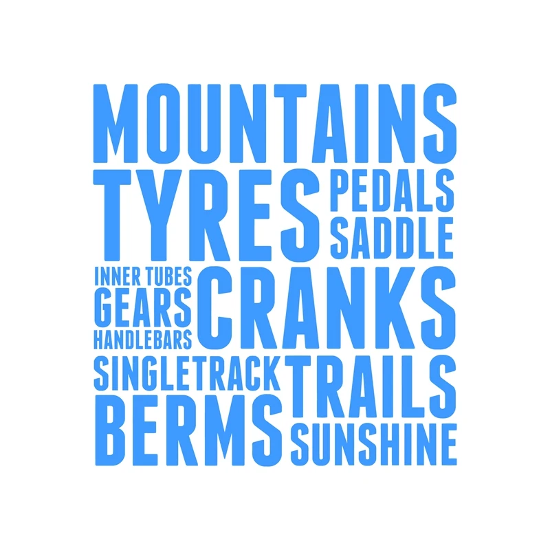 Mountain Bike tyres pedalsCycling  Drinks Coaster Decal Bike Decor