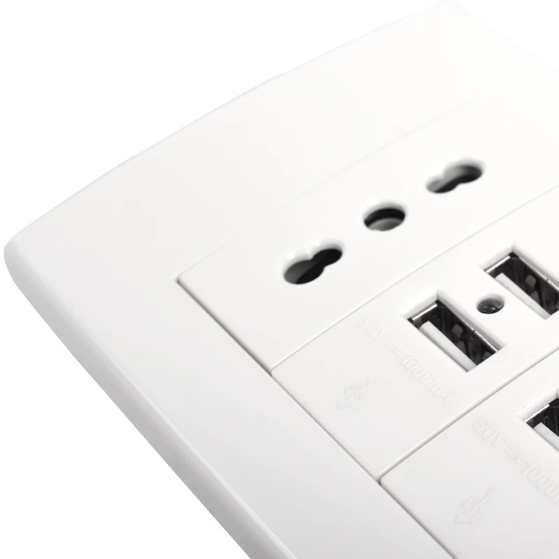 Настенная розетка Coswall итальянская/Чили электрическая с 4 usb портом зарядного