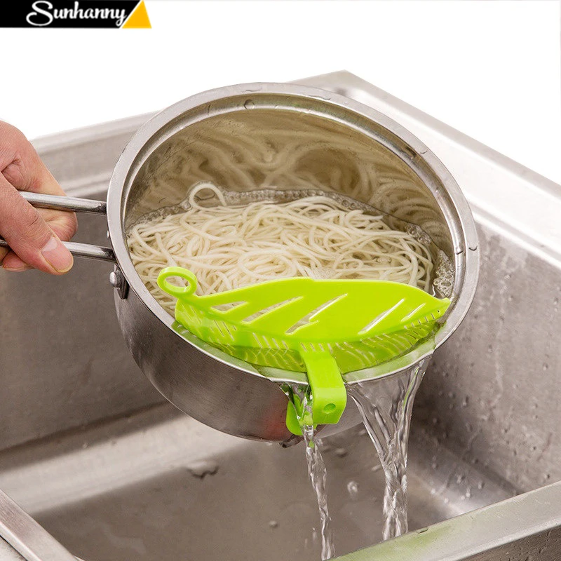 

1PC Durable Clean Leaf Shape Drain Board Rice Wash Screen Cleaner Kitchen Well Designed Clean Rice Tool