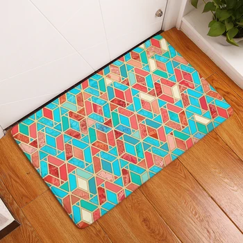 

2017 New Geometric Patterns Print Carpets Bathroom Mats Anti-Slip Rugs 40X60 50X80cm.