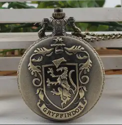 Гарри Поттер римскими цифрами часы Бронзовый антиквариат кулон Цепочки и ожерелья карманные часы подарок