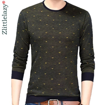 

2019 brand new korean style thin dot pull sweater men wear jersey mensluxury pullover mens sweaters male spring fashions 24018