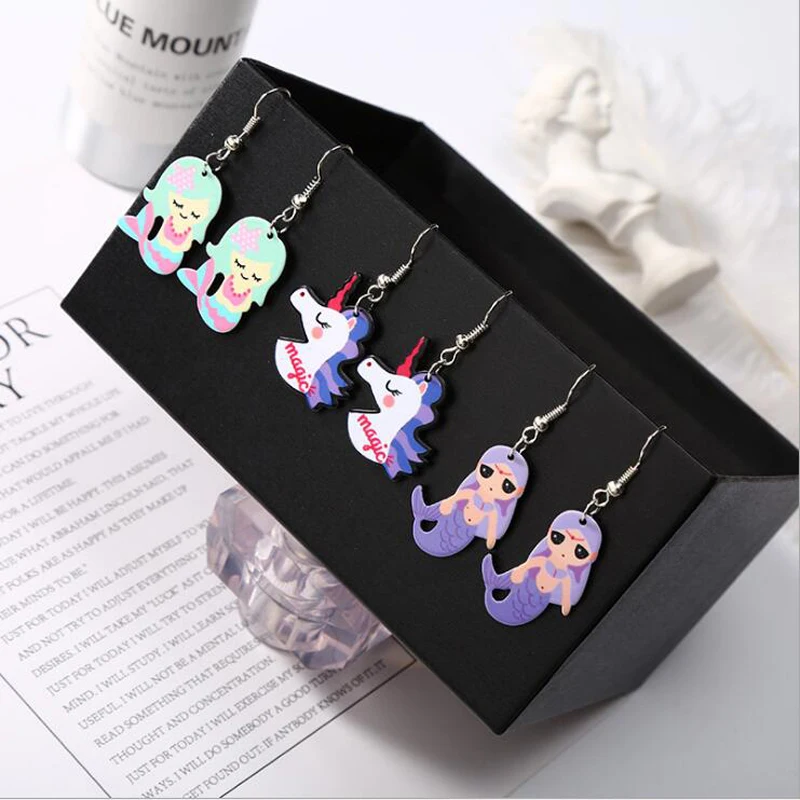 

Trendy Colorful Glitter Enamel Unicorn Earrings for Women Cute Animal Horse Stud Earrings Jewelry oorbellen Gift brinco feminino