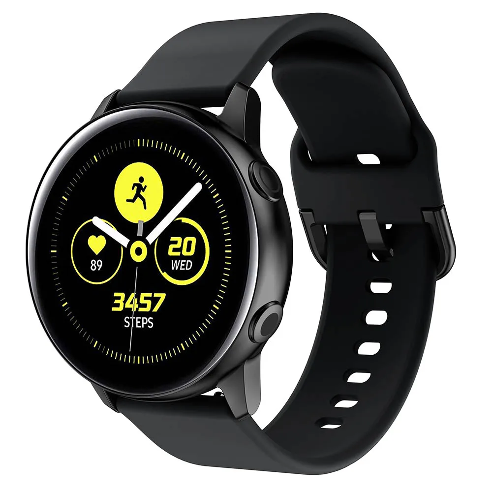 Для samsung Galaxy watch 42 мм, ремешок 20 мм, силиконовый S2, спортивный сменный ремешок для Galaxy Watch Active 2, браслет на запястье