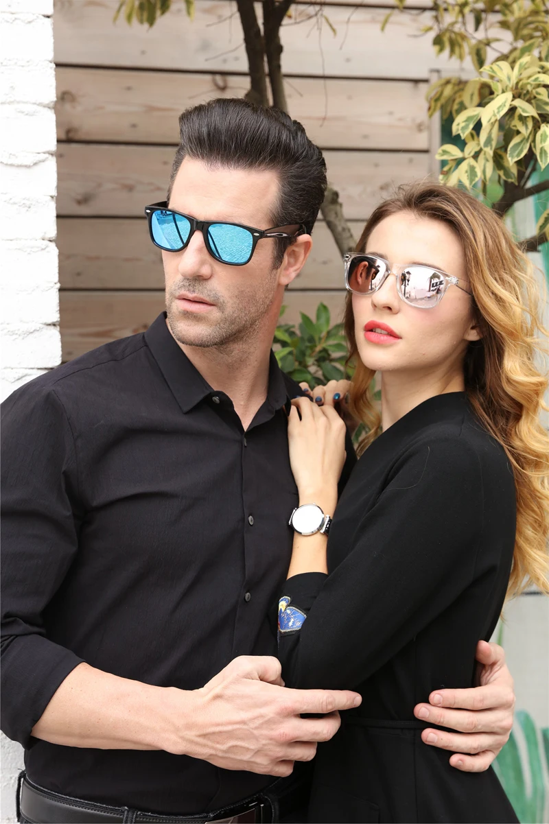 Mirror Polarized Sunglasses Women Men UV400 Night Vision Goggles Brand Design Transparent Sun Glasses with LOGO LongKeeper ladies sunglasses