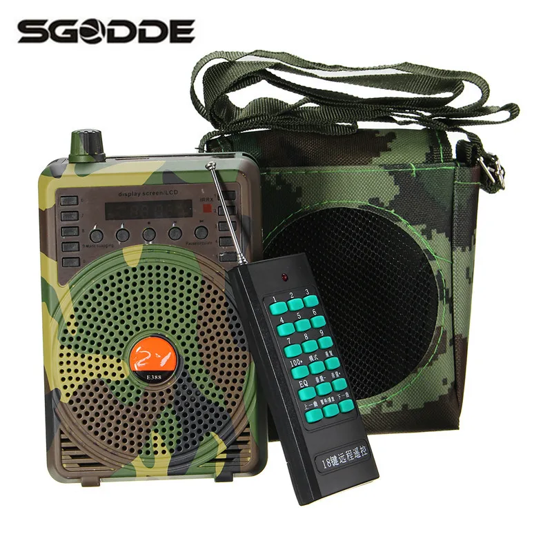 

SGODDE High Quality Camouflage 48W Hunting Decoys Speaker Bird Call Predator Sound Caller MP3 Player Voice Trap Gifts for Hunter