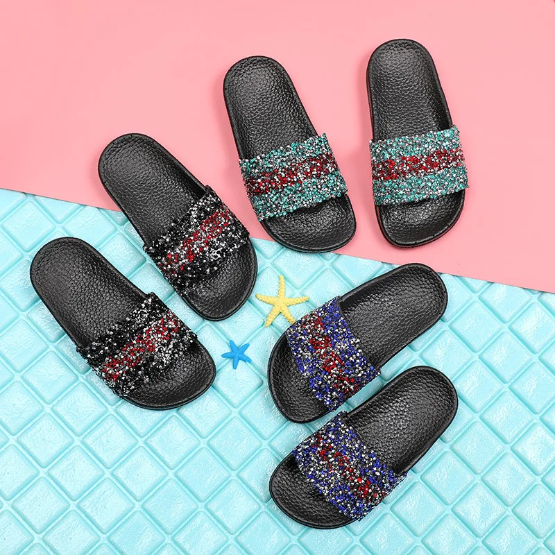 

2019 Summer Girls Boys Unisex Slippers Children Cartoon Toddler Kids Home Bathroom Sandals Children Terlik