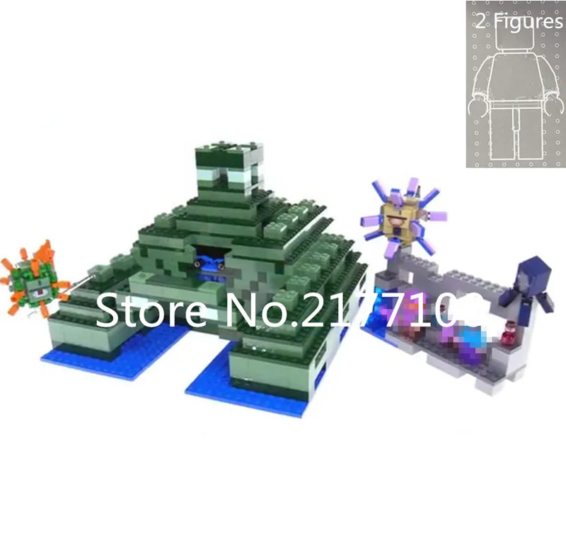 

NEW 10734 my world series The Ocean Monument model Building Blocks set compatible 21136 Classic Architecture toy for children