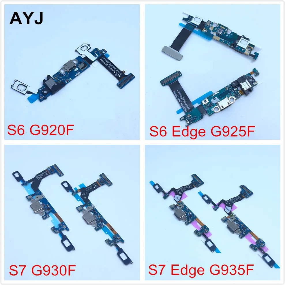 

1pc AYJ Original USB Charging Dock For Samsung Galaxy S6 G920F S6 Edge G925F Charger Port Flex For S7 G930F S7 Edge G935F