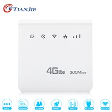 TIANJIE 4G LTE CPE Wifi маршрутизатор ФЗД TDD широкополосный 300 Мбит/с Мобильный маршрутизатор точка доступа беспроводной модем с слотом для sim-карты RJ45 LAN порт