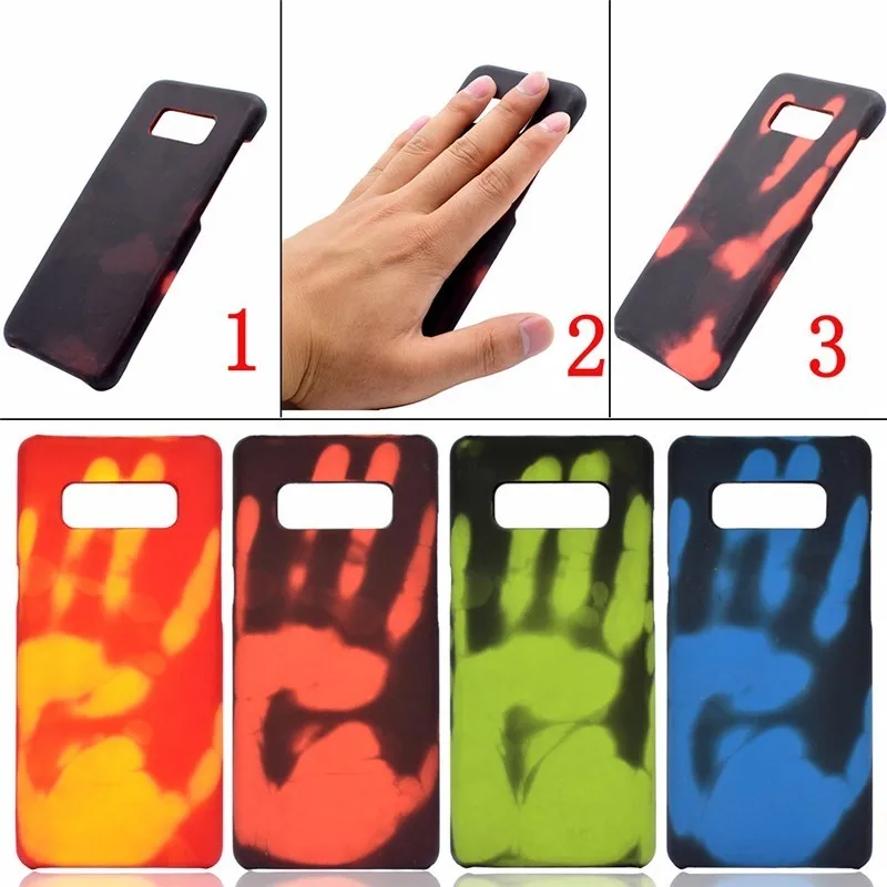 

for Samsung Galaxy Note 8 Phone Shell Thermal Sensor Cases Temperature Sensing Mobile Phone Shell Changing Color Matte PC Case