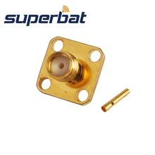 Только 10 шт. SMA Jack панели для монтажа на 4-отверстия разъем под пайку для полужесткие кабель. 141 ''RG402