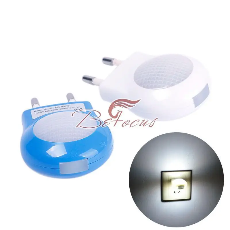 Mini 0.7W Night Light Control Auto Sensor Baby Bedroom Lamp White EU Plug LLBA #64691 | Лампы и освещение