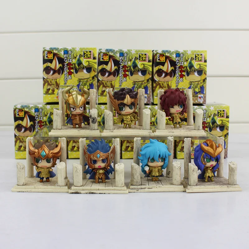 7 шт./лот Saint Seiya SHIRYU HYOGA SHUN IKKI JABUl Рыцари зодиака ПВХ экшн фигурка модель с коробкой