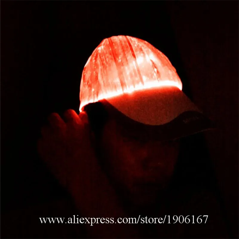New led fiber 7 color light hat Bar music festival Judi night light hat Fashion light hat02