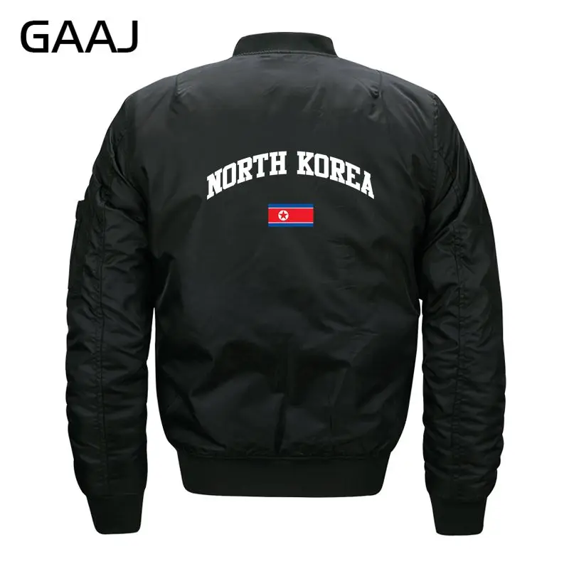 GAAJ North Korea Flag Jackets Men O Neck Fashion Jacket Warm 6XL 7XL 8XL Military Style Baseball