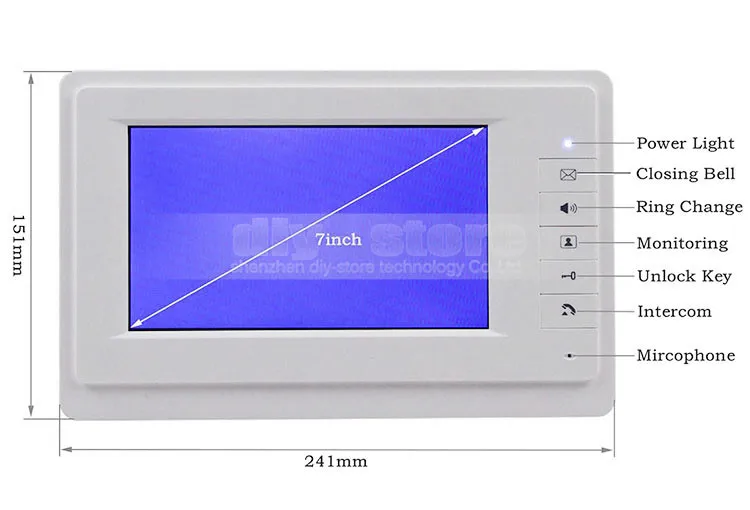 Diysecur 7 "проводной видео Дверные звонки домофон безопасности дома 700TVL Камера модные Мониторы Новый