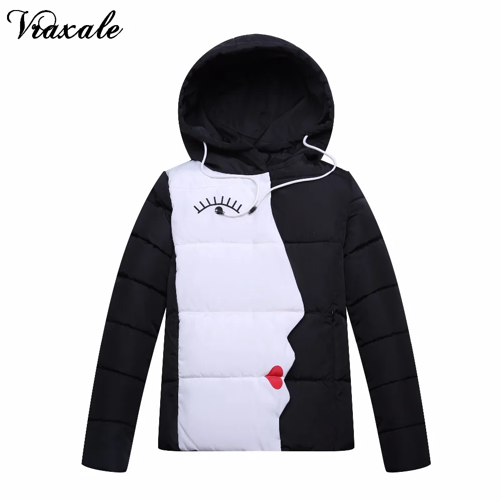 New Vraxale Winter Jacket Female Short Section Coat Thickening Stitching Hooded Women Clothing Small | Женская одежда