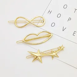 New Fashion Women Girls Gold Silver Plated Metal Animal Circle Moon Hair Clips Metal Circle Hairpins Holder Hair Accessories New Fashion Women Girls Gold Silver Plated Metal Animal Circle Moon Hair Clips Metal Circle Hairpins Holder Hair Accessories