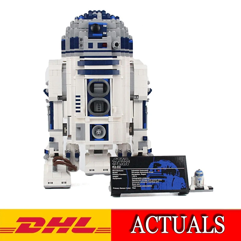 

2018 New 2127Pcs Star War Series The R2-D2 Robot Model Building Kits Blocks Bricks Compatible Children Toys Gift 10225