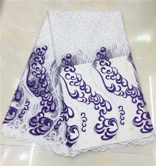 

African Lace Fabric 2019 Embroidered Nigerian Laces Fabric High Quality French Tulle Lace Fabric For Brown color Women Dress