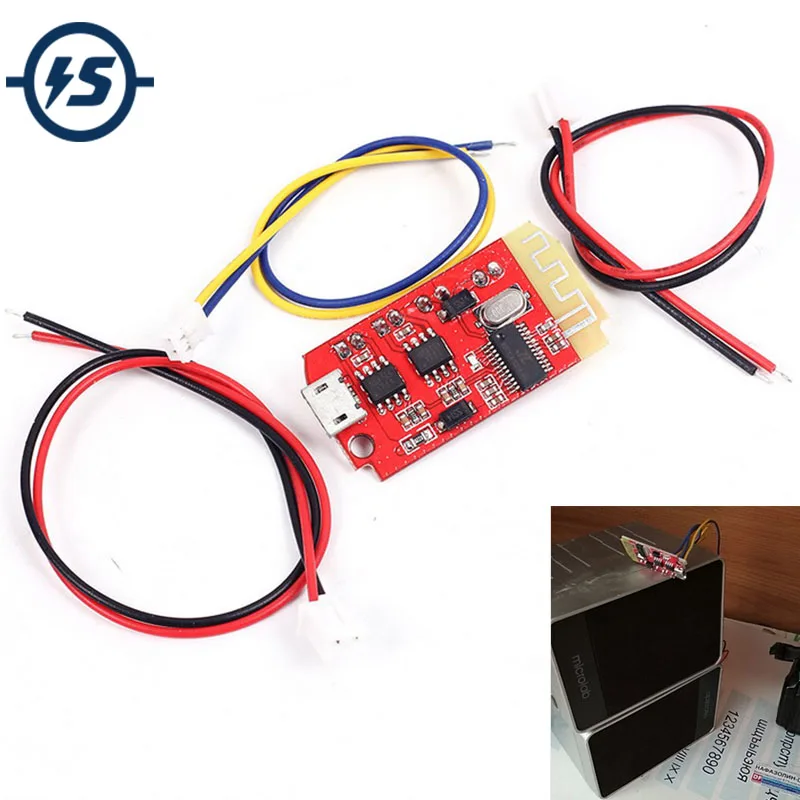 

CT14 Micro 4.2 Stereo Bluetooth Power Amplifier Board Module 5VF 5W+5W Mini with Charging Port for Refitting Idle Sound Box