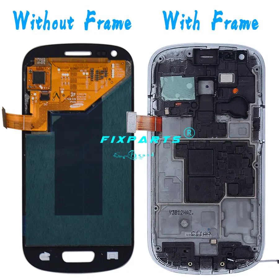 Blue White LCD Samsung Galaxy SIII S3 Mini i8190 LCD Display With Touch Sensor Digitizer With Frame With Tools (3)