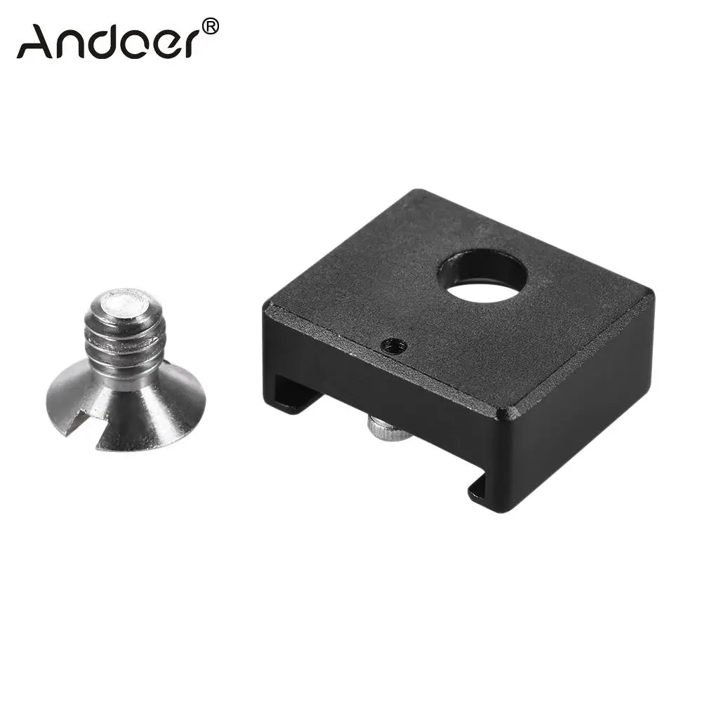 

Andoer Cold Shoe Mount Adapter Base Bracket with 1/4" Mounting Screw for DSLR Camera Cage Flash LED Light Microphone Pack of 1