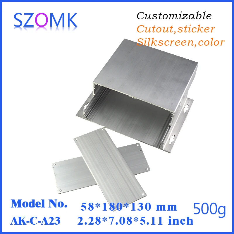

10 pcs, wall mounting aluminum pcb project enclosure distribution box 58*180*130mm electronics project box enclosure case