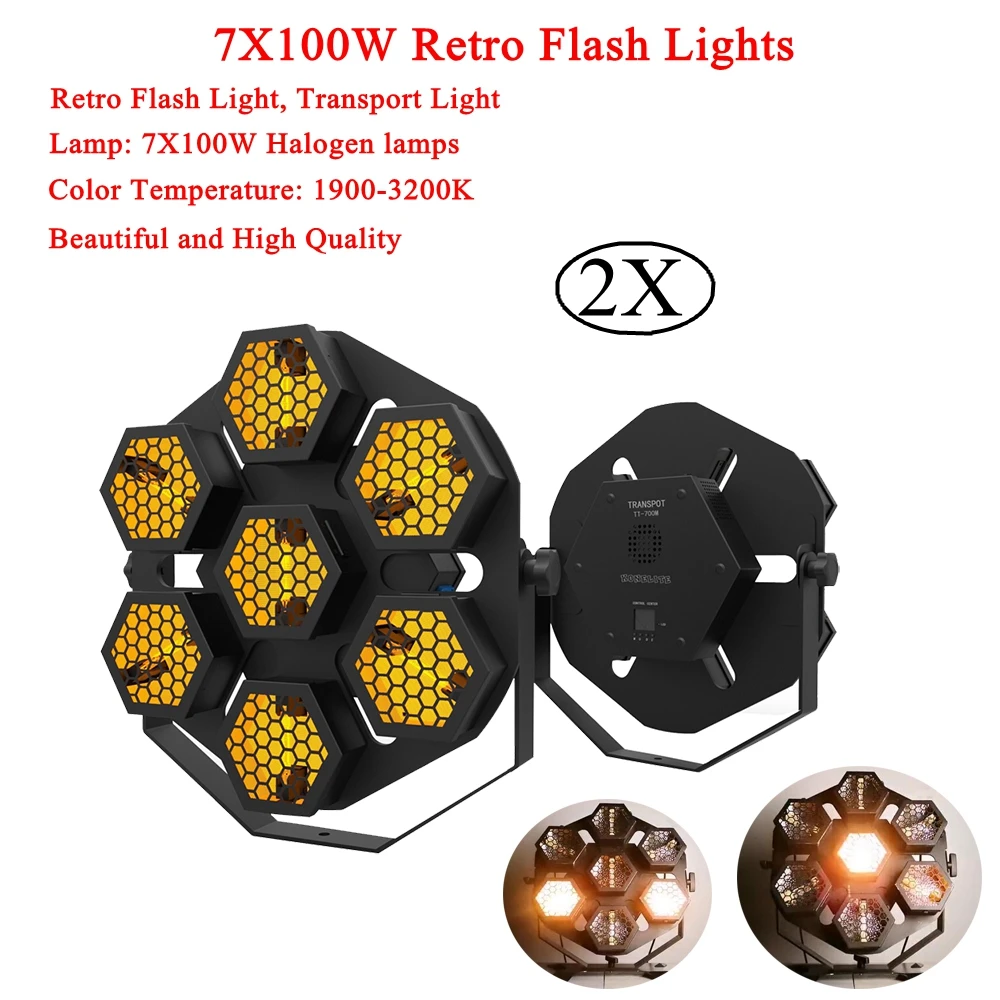 

NEW Night light Led Lamp 7x100W Retro Flash Light Disco DJ Bar Effect Lighting Stage Lights Holiday Wedding Party Decoration