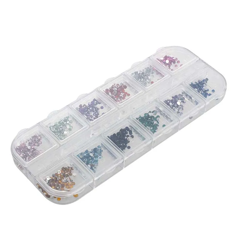

1800 Acrylic UV Gel Nail Art Tips Glitter Rhinestone Decoration
