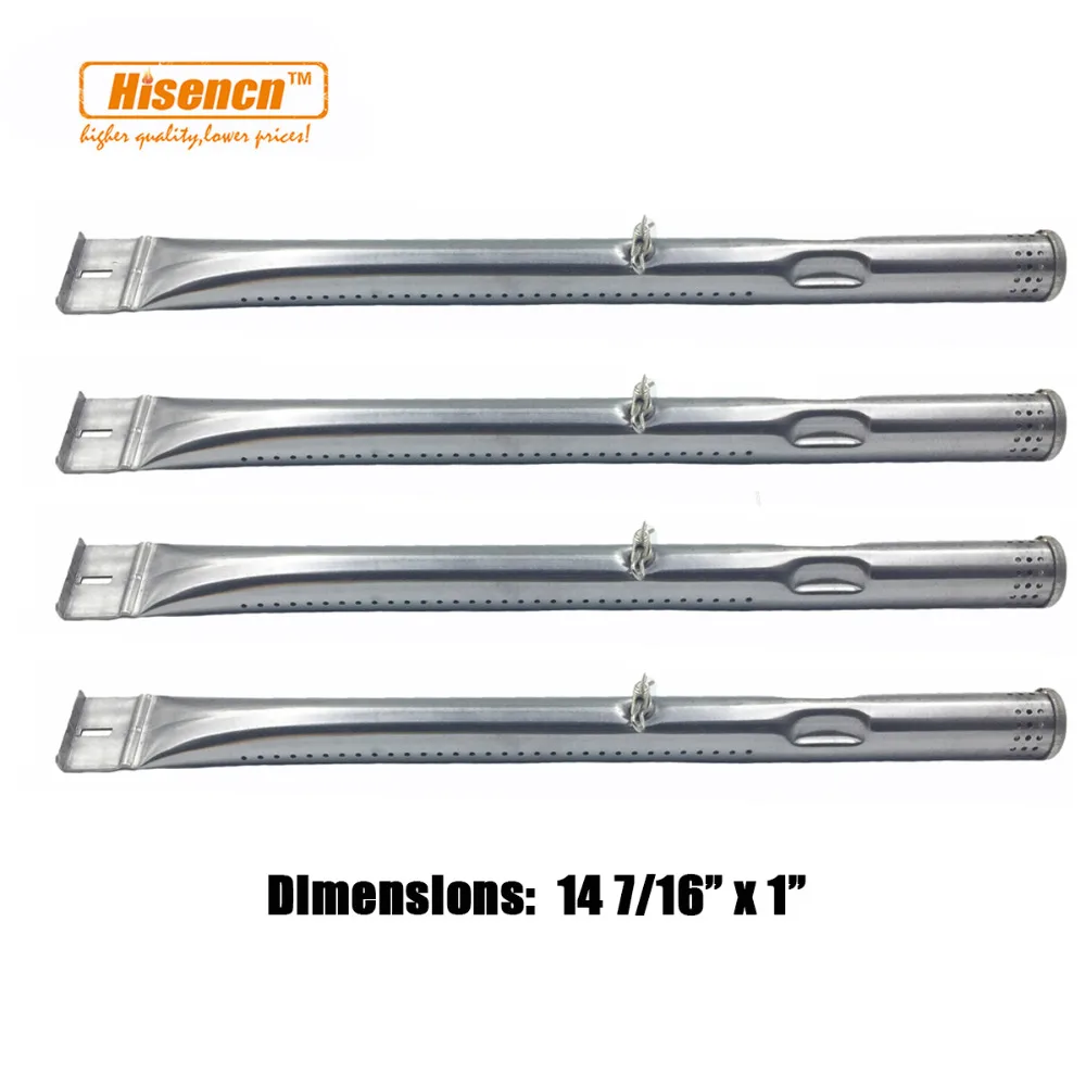 Hisencn 14.47 inch Grill Stainless Steel Pipe Burner Replacement for Select Charbroil And