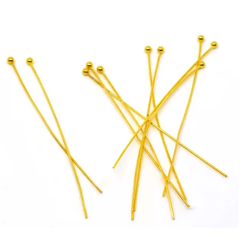 

500Pcs Handmade Round Ball Head Pins DIY Crafts Jewelry Making 20mm-50mm, Silver Plated/Gold Plated/Bronze Tone