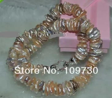 

Jewelry 002607 Baroque 18" 10-16mm Multicolor KeShi pearl necklace