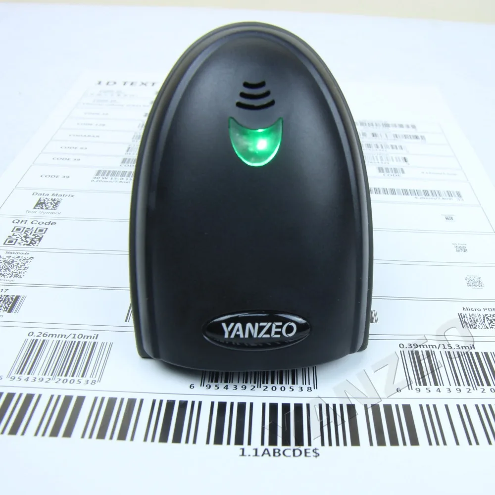 Yanzeo USB Ручной портативный супермаркет проводной/беспроводной W черный 1D 2D сканер