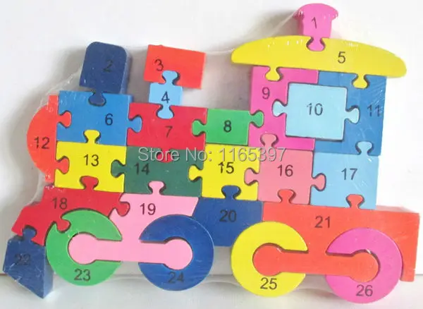 wooden jigsaw puzzle train with numbers and letters colorful educational toy-2