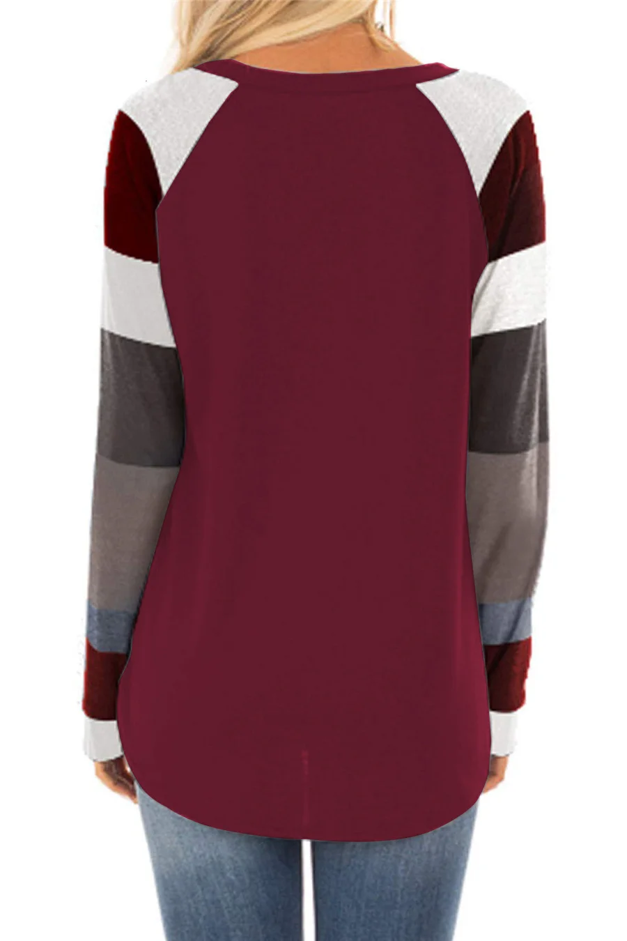 Gladiolus 2018 Fashion Women Autumn T-Shirt Long Sleeve O-Neck Multi Color Patchwork Casual T Shirt Women Tops Camiseta Feminina (18)