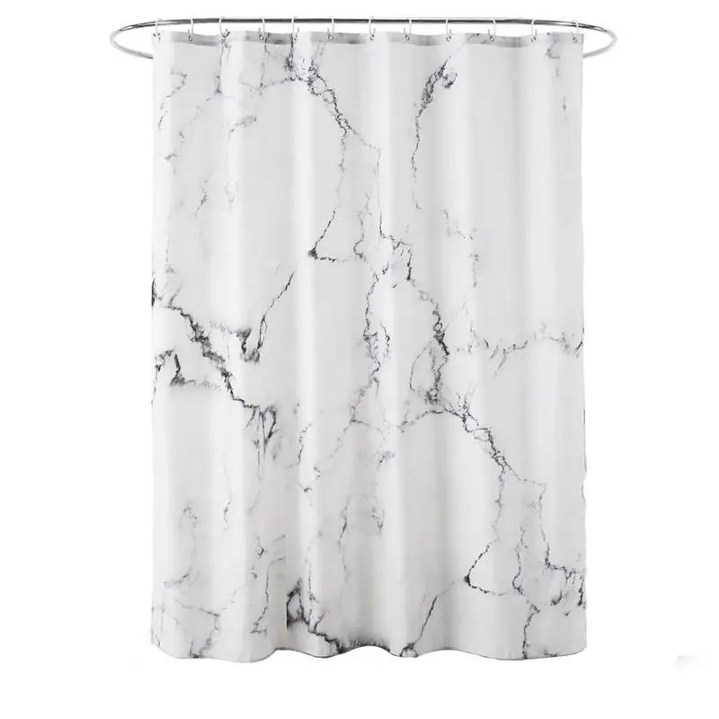 

180CM*200CM Creative 3D Digital Marble Printing Shower Curtain Waterproof Polyester PA Coated Bathroom Partition Curtain