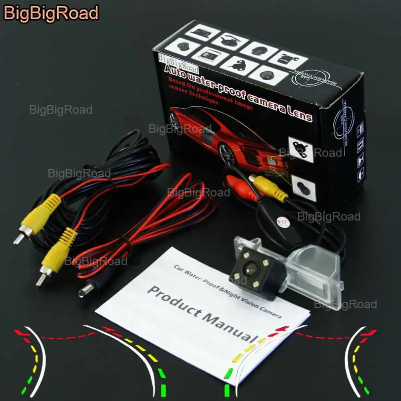 

BigBigRoad Car Intelligent Dynamic Track Rear View Camera Backup Reversing Camera Night Vision Waterproof For LIFAN X60 520