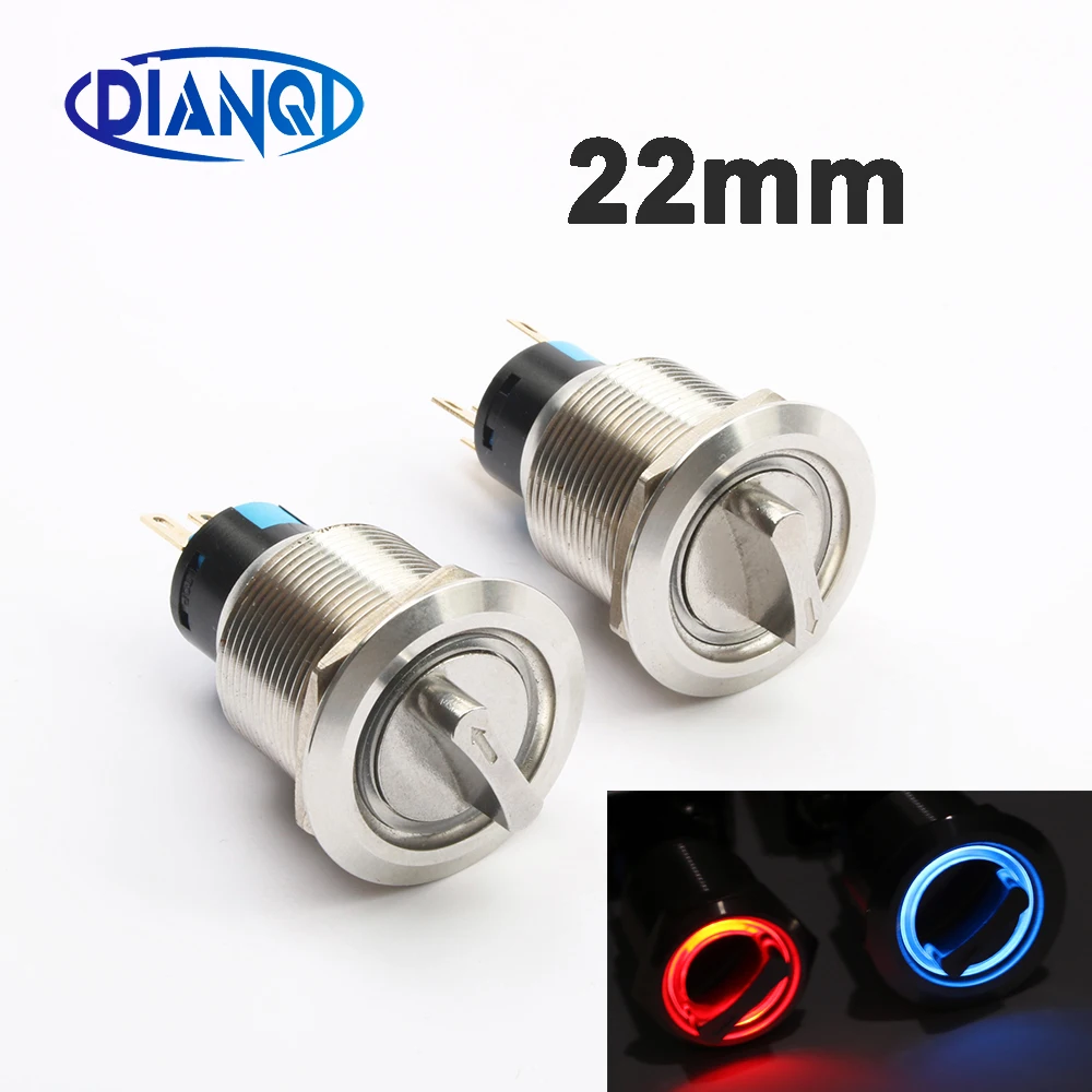 22mm metal push button switches rotate buttons LED NO NC Without | Обустройство дома