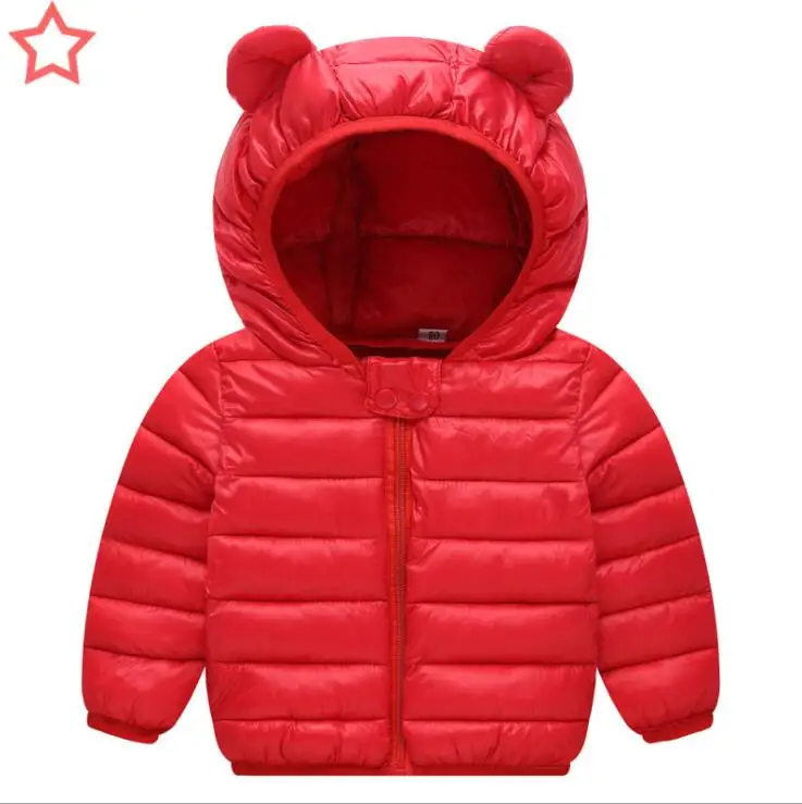 Детская куртка на весну и зиму для маленьких девочек, комплект одежды, Детские хлопковые пальто с капюшоном для девочек, теплые куртки красного цвета для детей 1, 2, 3, 4, 5 лет