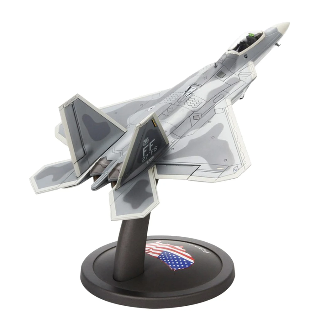 

1/72 Scale F-22 Fighter Aircraft -Diecast Model with ALLOY DISPLAY STAND