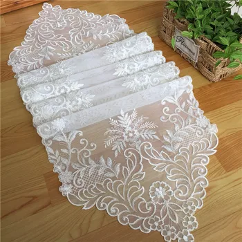 

New Table Runner runner table dinner mat beauty Korean mesh lace embroidered Place mat home wholesale FG938