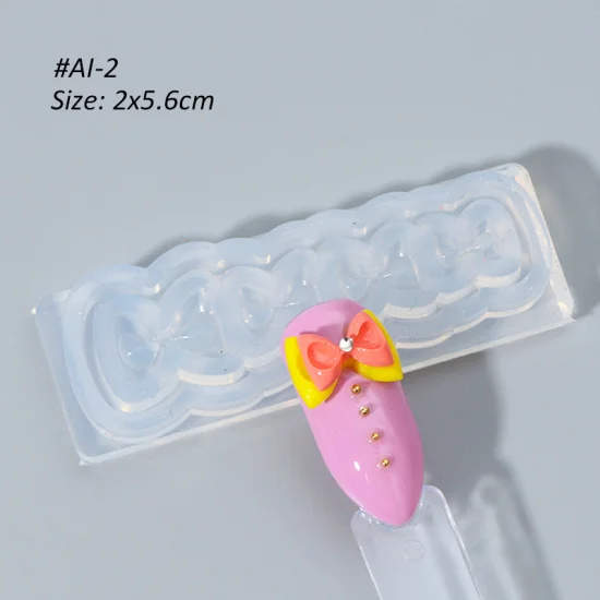 STZ дизайн ногтей штамповка плесень 3D резьба Кристалл Силиконовые трафареты Фламинго Роза мультфильм маникюрный шаблон акриловый лак Декор AI - Цвет: AI-2