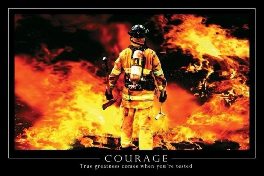 Home Decor Courage Motivational-Silk Art Poster Wall Sicker Decoration Gift